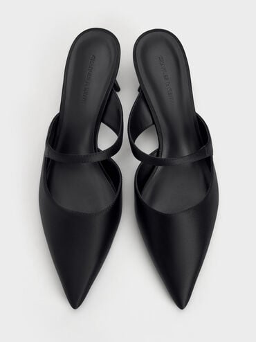 Vada Asymmetric Sculptural Heel Pumps, Black, hi-res