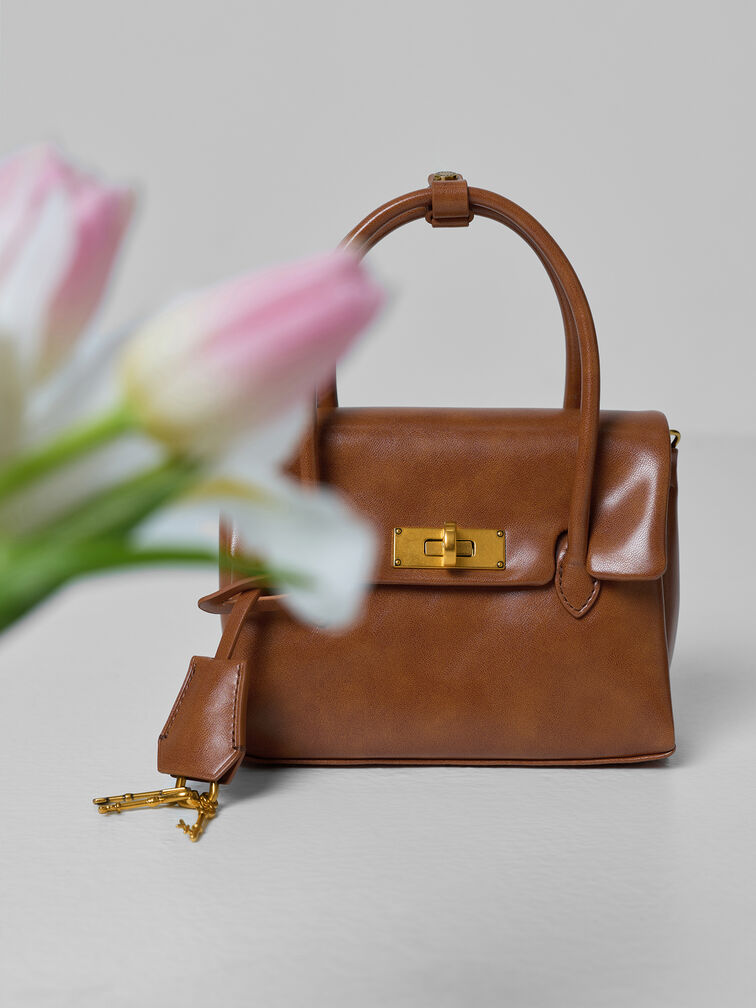 T&uacute;i tote Mini Kerry, Distressed Tan, hi-res