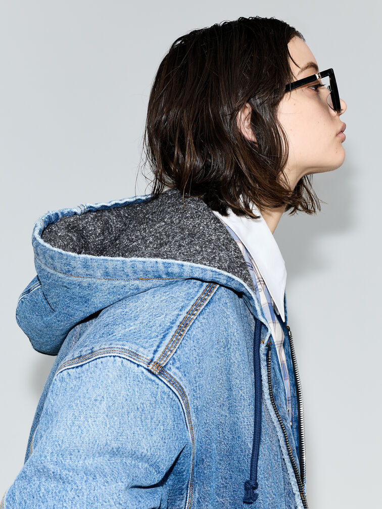 Maude Recycled Acetate Square Sunglasses, Black, hi-res