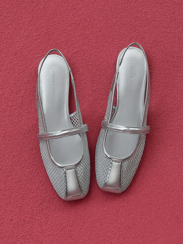 Gi&agrave;y sandals mũi tr&ograve;n Ellory, Bạc, hi-res