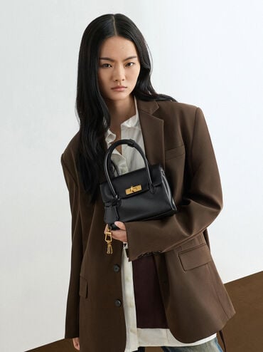 T&uacute;i tote Mini Kerry, Đen, hi-res