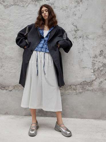 Casey Metallic Mesh Mary Jane Sneakers, Silver, hi-res