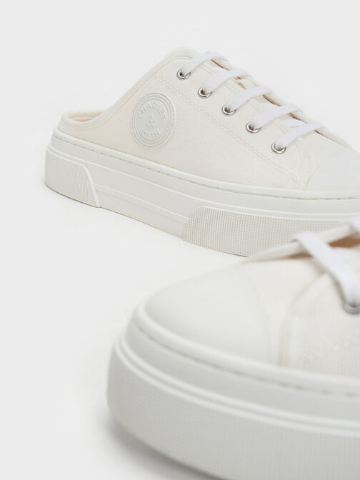 Kay Canvas Slip-On Sneakers, White, hi-res