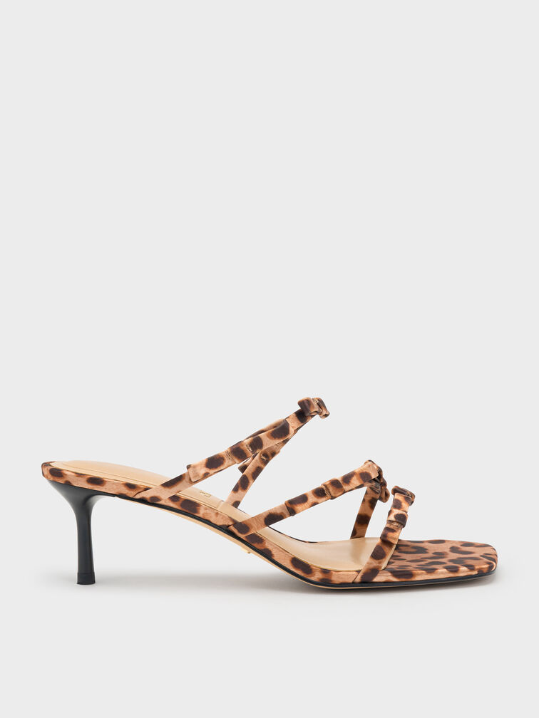 Gi&agrave;y sandals cao g&oacute;t Jessy Recycled Polyester Leopard-Print Bow, Nhiều m&agrave;u, hi-res