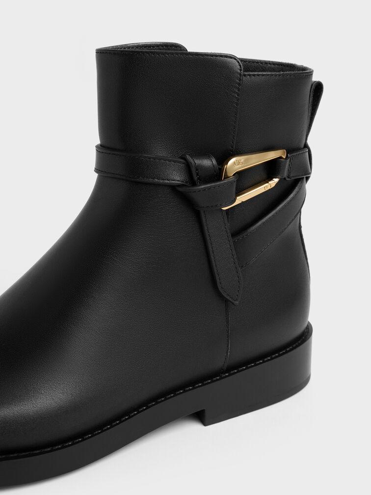 Gi&agrave;y boots cổ cao Daena, Đen, hi-res