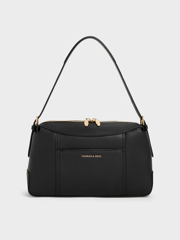 T&uacute;i đeo vai h&igrave;nh thang Roan, Đen, hi-res