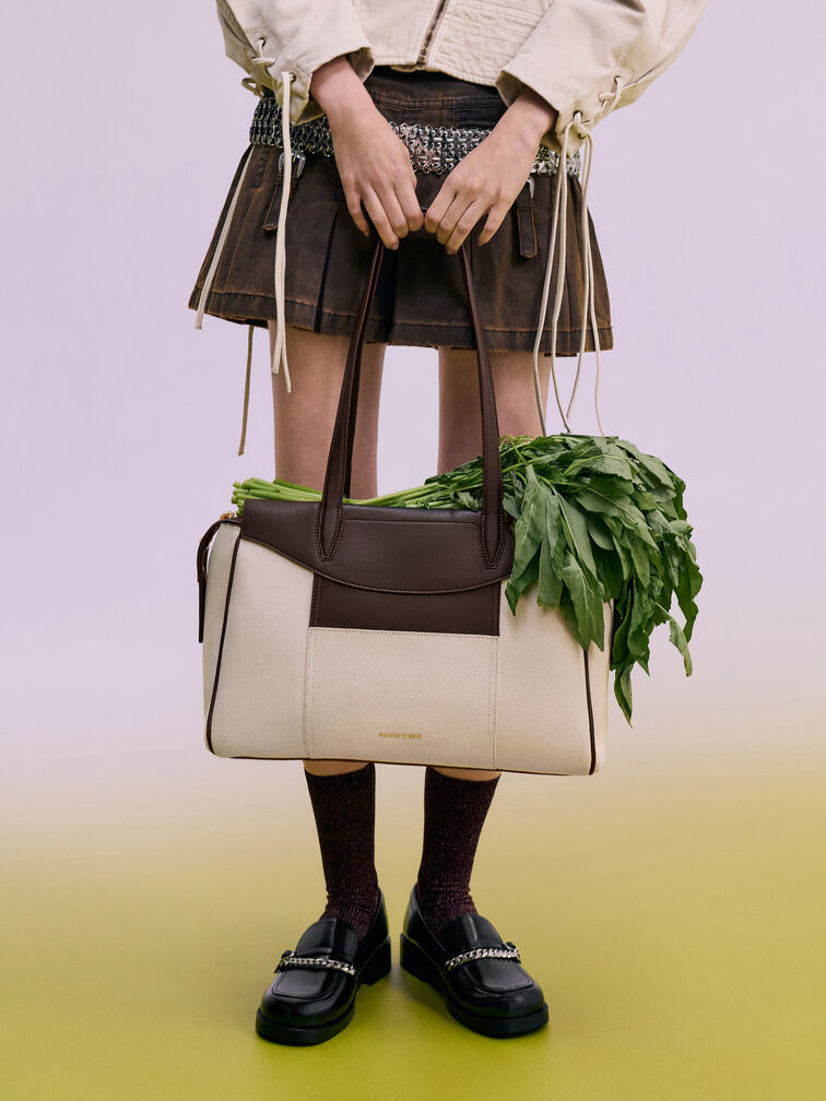 Roan Canvas Tote Bag, Espresso Brown, hi-res