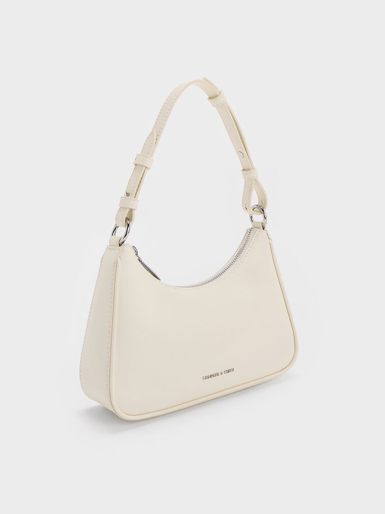 Lane Chain-Link Shoulder Bag, Cream, hi-res