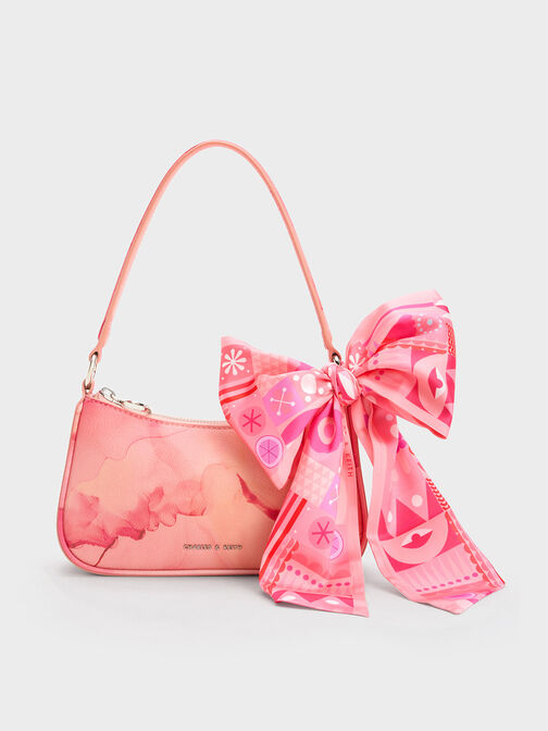 Alcott Scarf Printed Bag, Pink, hi-res