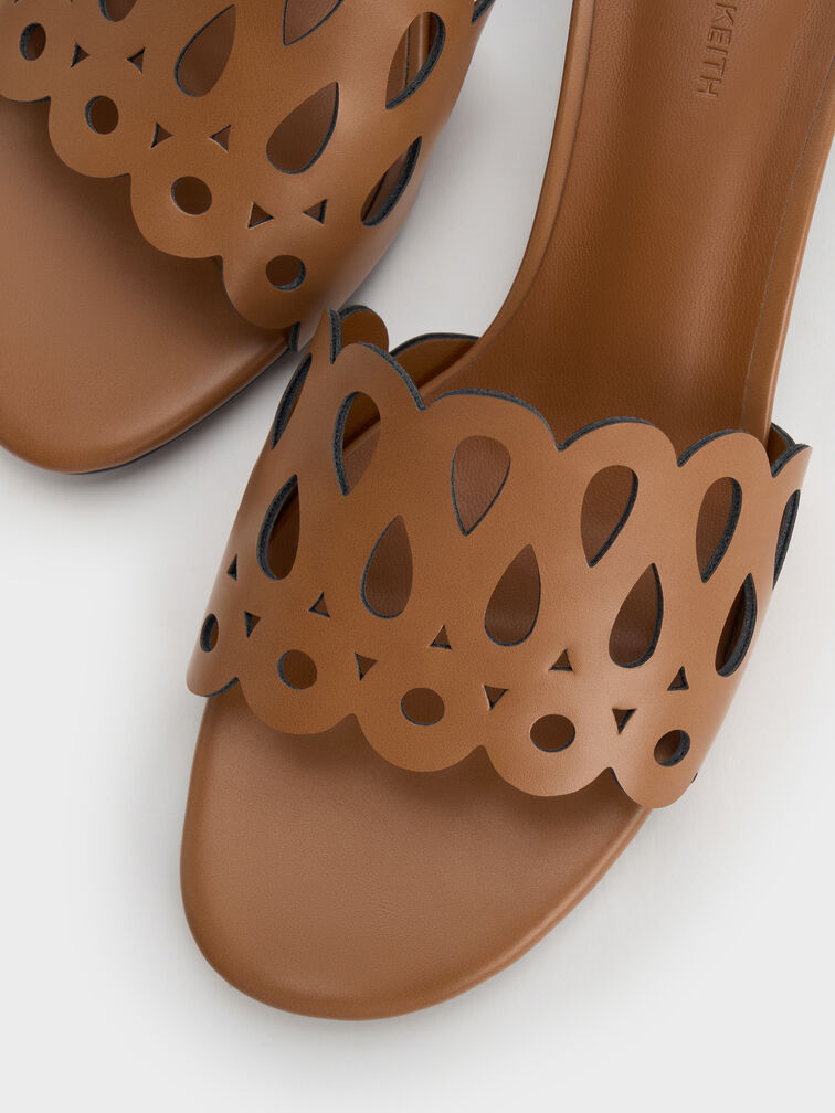 Gi&agrave;y mules cao g&oacute;t Cut-Out, Rượu cognac, hi-res
