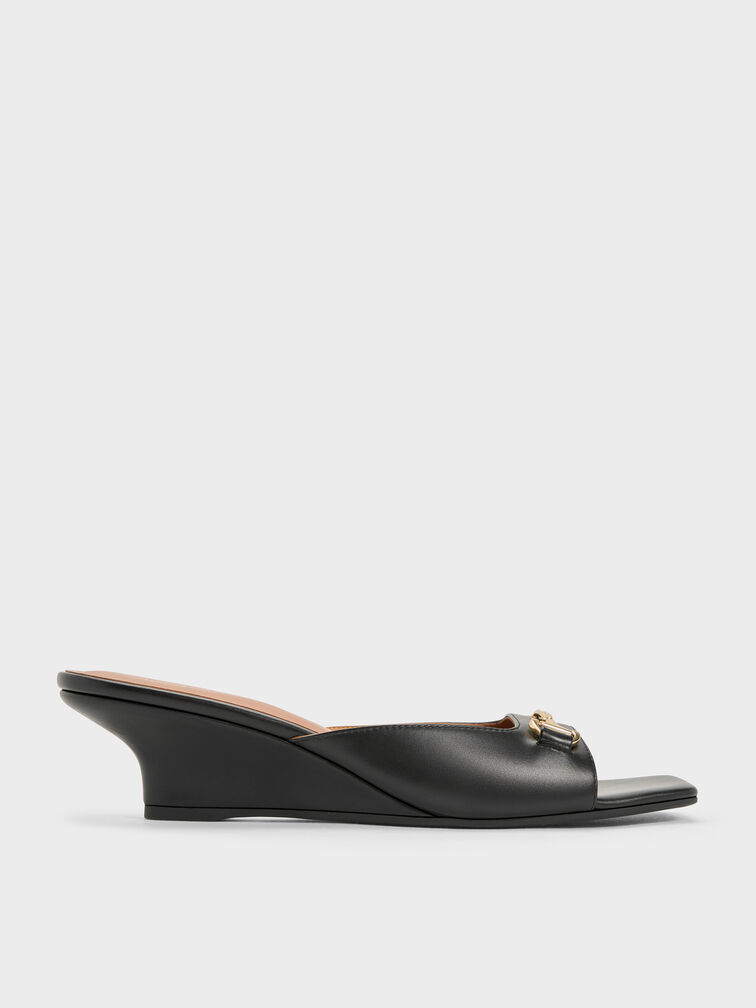 Giày mules cao gót Erinna Metallc-Accent, Đen, hi-res