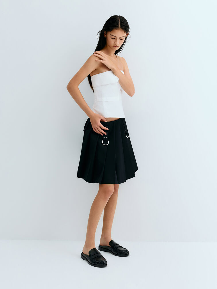 Gi&agrave;y mules mũi tr&ograve;n Dylan, Đen, hi-res