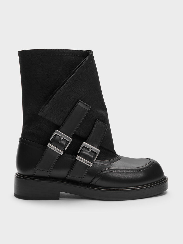 Gi&agrave;y boots cổ cao Aether, Đen, hi-res