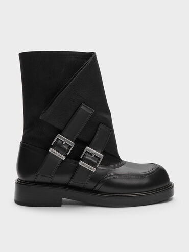 Gi&agrave;y boots cổ cao Aether, Đen, hi-res