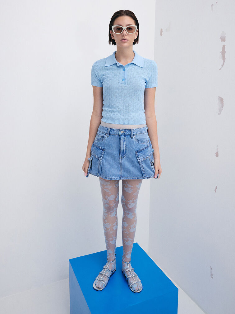 Kính mát gọng mắt mèo Maeva, Phấn, hi-res