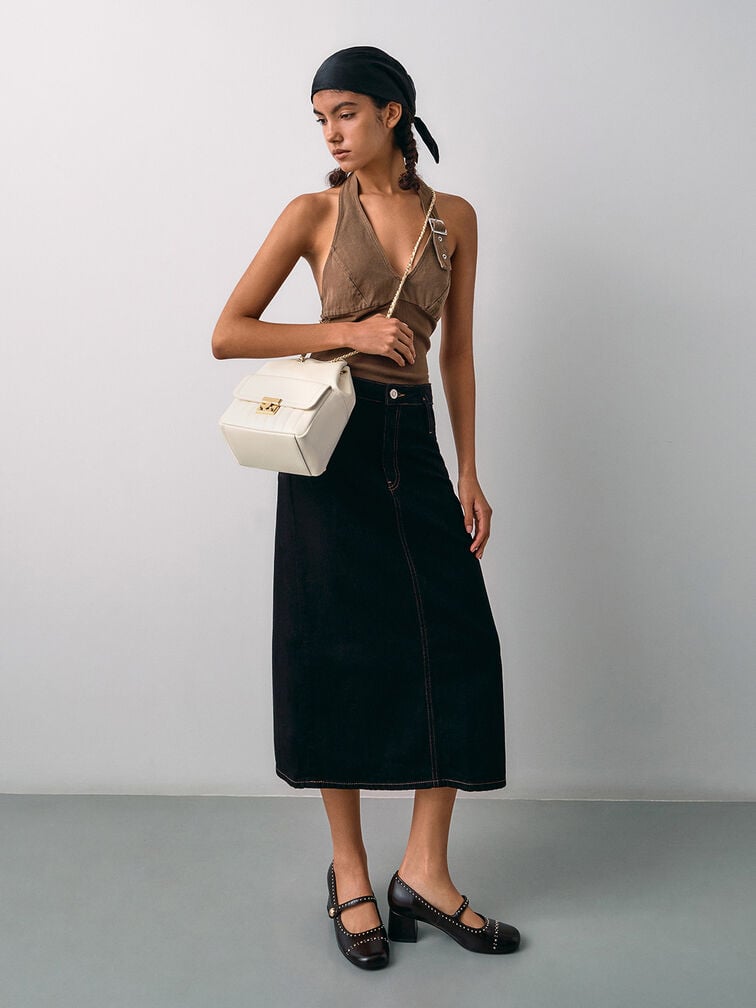 Donna Crinkle-Effect Backpack, Cream, hi-res