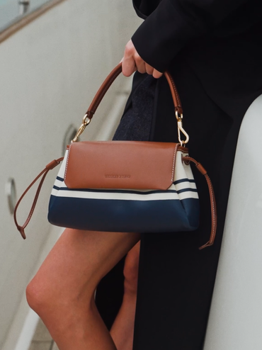 T&uacute;i x&aacute;ch Hanya Canvas Striped, Nhiều m&agrave;u, hi-res