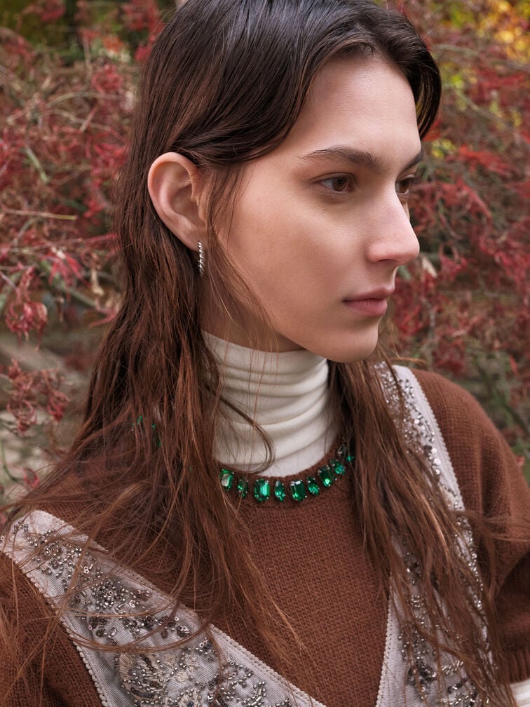 Khuy&ecirc;n tai Sable Rope-Knot, Bạc, hi-res