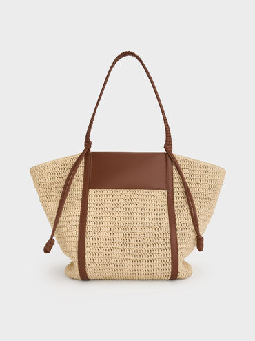 T&uacute;i tote Shalia Raffia, Natural Raffia, hi-res