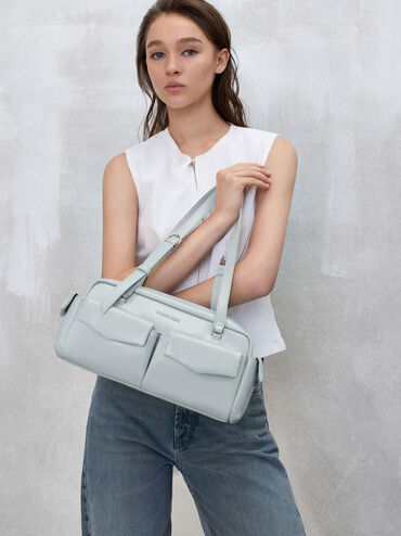 Rachel Multi-Pocket Shoulder Bag, Sea Salt Blue, hi-res