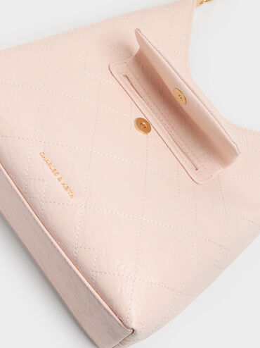 T&uacute;i đeo vai Duo Quilted Front-Pocket, Soft Pink, hi-res