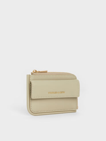 Lyla Front-Pocket Card Holder, Pale Olive, hi-res