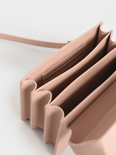 T&uacute;i x&aacute;ch h&igrave;nh hộp chữ nhật Classic Push Lock, Nude, hi-res