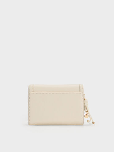 Haylen Front-Flap Small Wallet, Cream, hi-res