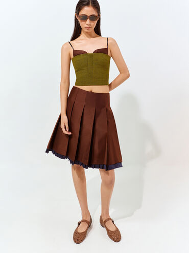 Gi&agrave;y b&uacute;p b&ecirc; mũi tr&ograve;n Woven, N&acirc;u, hi-res