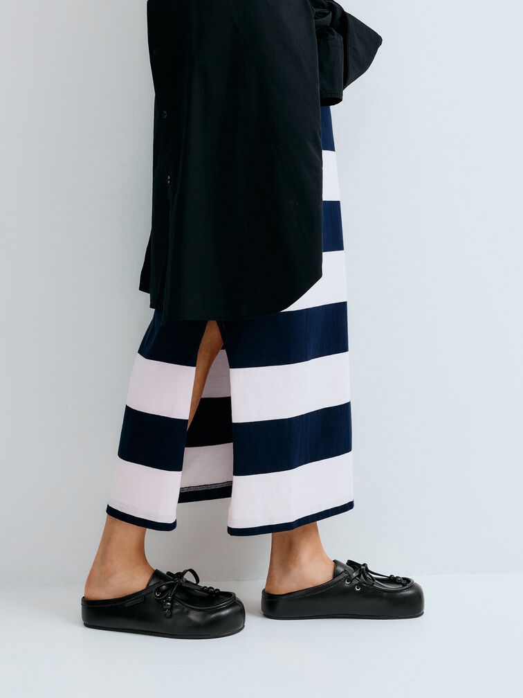 Gale Beaded-Lace Mules, Black, hi-res