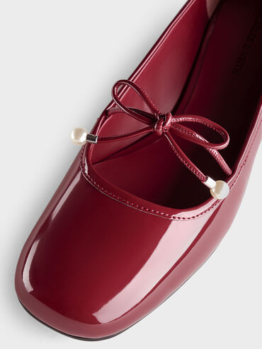 Gi&agrave;y b&uacute;p b&ecirc; đế cao Barbara Patent, Đỏ, hi-res