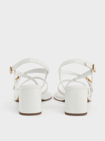 Gi&agrave;y sandals cao g&oacute;t Strappy Block-Heel, Trắng, hi-res