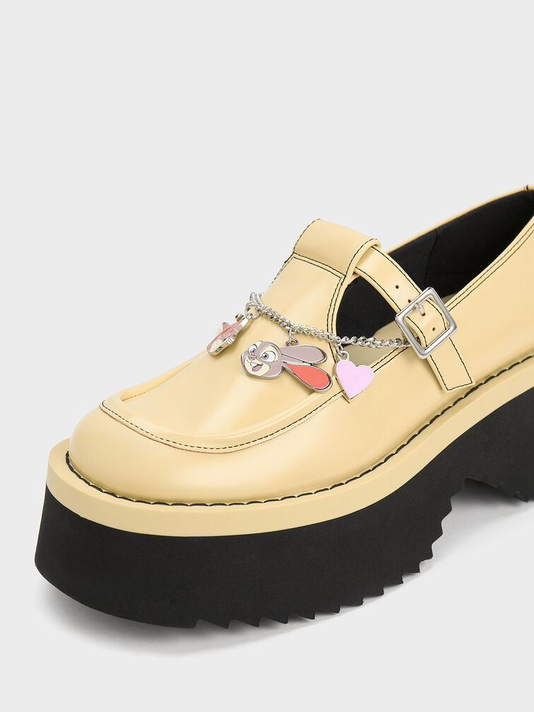Giày lười mũi vuông bo tròn Judy Hopps, Vàng, hi-res