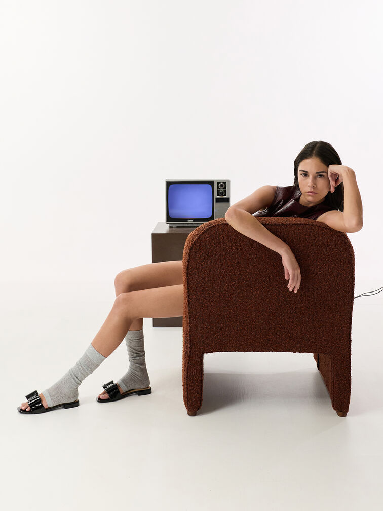 Giày sandals Lu Patent Leather, Đen bóng, hi-res