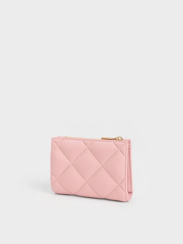 Gemma Quilted Card Holder, Light Pink, hi-res