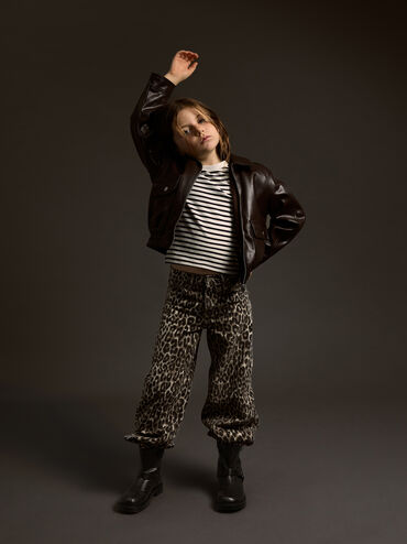 Girls' Buckled Ankle Boots, Dark Brown, hi-res