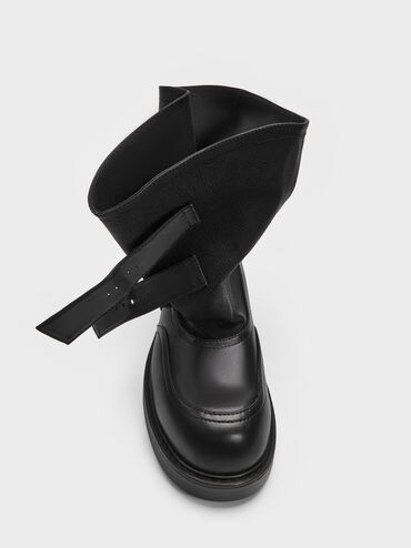 Gi&agrave;y boots cổ cao Aether, Đen, hi-res