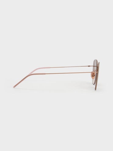 Miranda Square Sunglasses, Rose Gold, hi-res