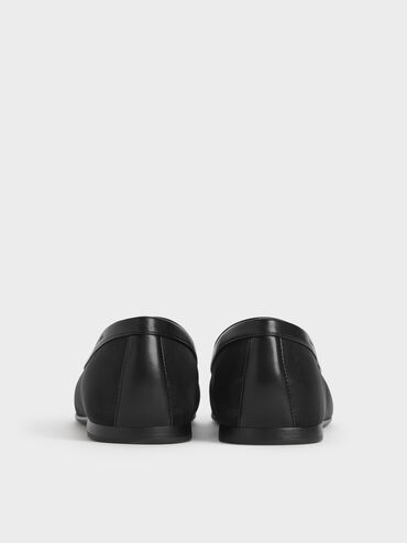 Mackie Mesh Loafers, Black Textured, hi-res