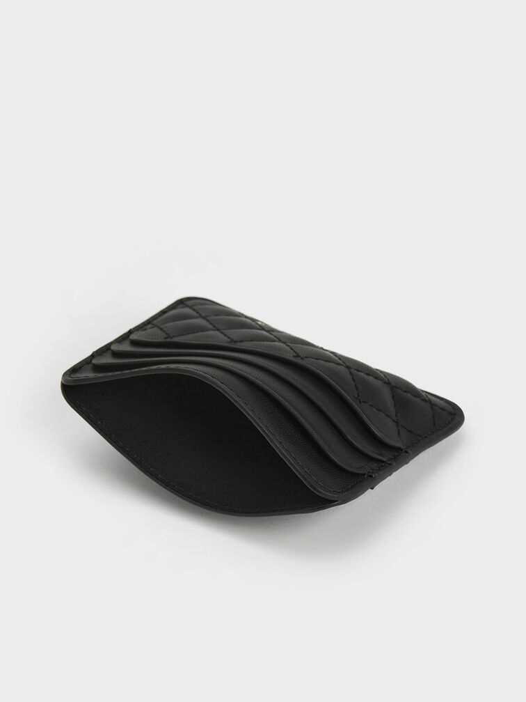 V&iacute; đựng thẻ Quilted Multi-Slot, Đen, hi-res