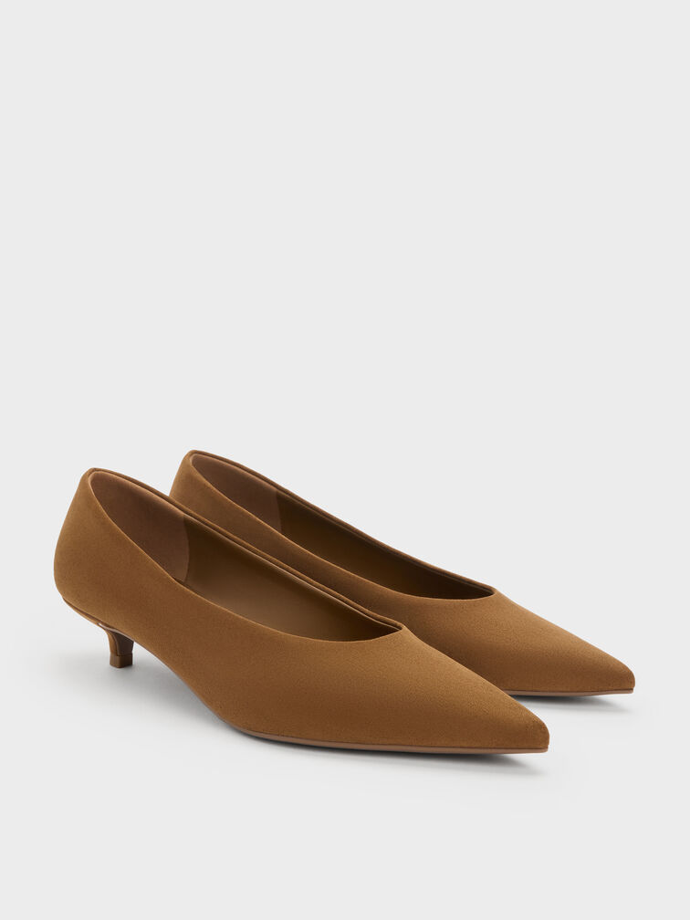 Snake-Print Crossover Slingback Sandals, Camel, hi-res