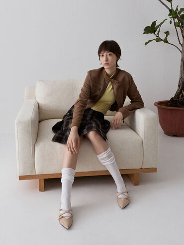 Gi&agrave;y sandals đế thấp Maybelle, Nude, hi-res