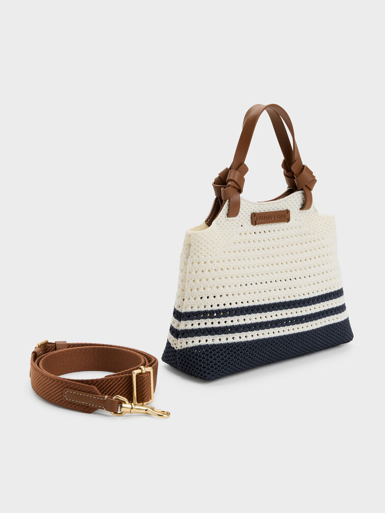 T&uacute;i tote h&igrave;nh thang Mini Ida Striped, Nhiều m&agrave;u, hi-res