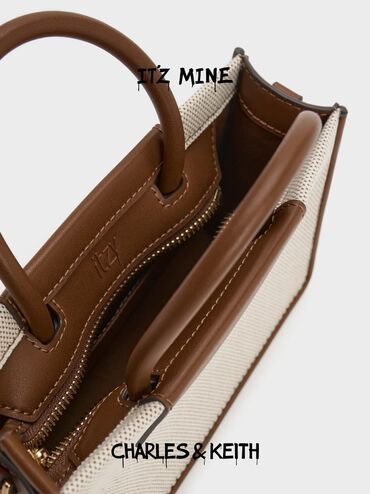 Mini Astra Canvas Tote Bag, Chocolate, hi-res