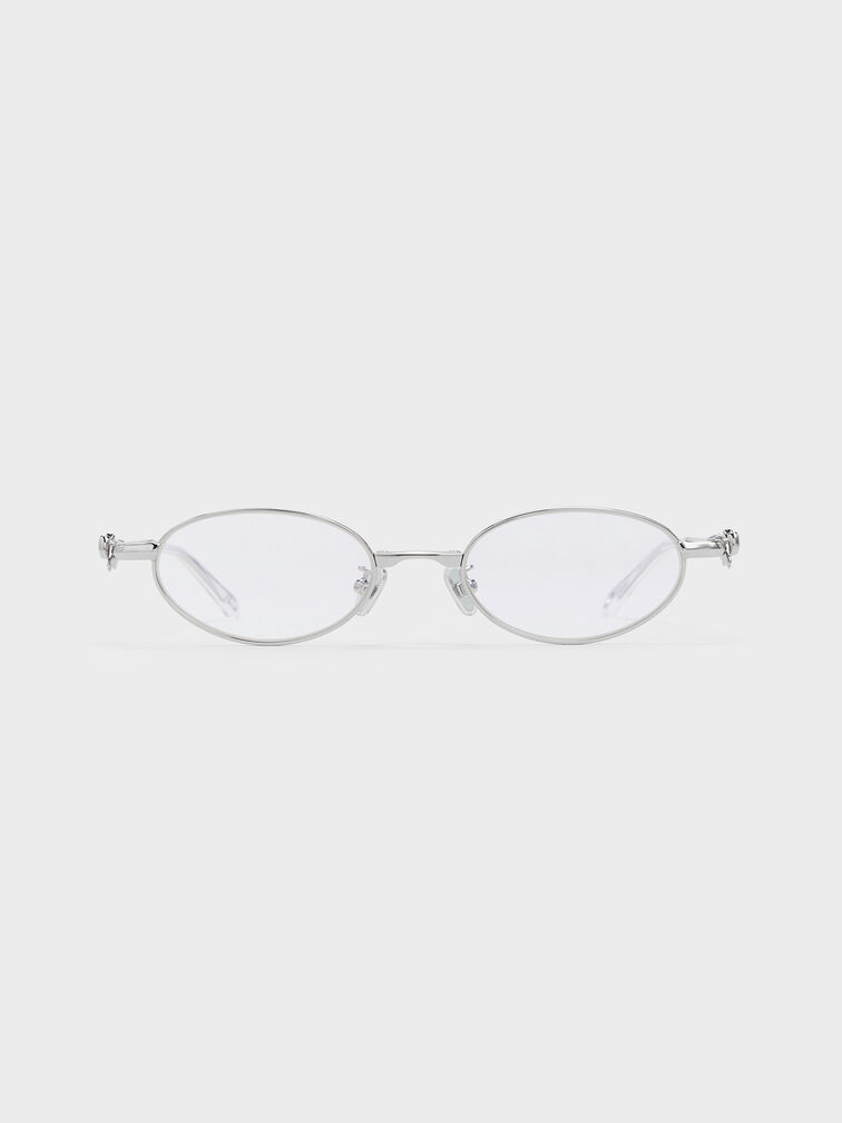 K&iacute;nh m&aacute;t gọng oval Paige, Bạc, hi-res