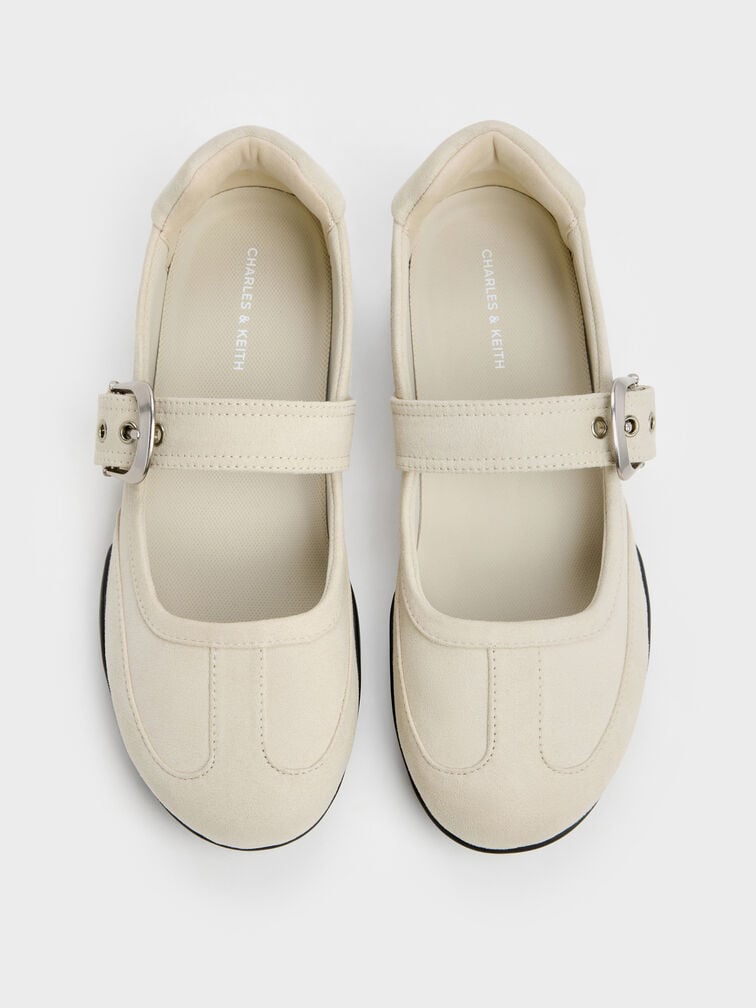 Gi&agrave;y sneakers cổ thấp Louise Faux Suede, Phấn, hi-res