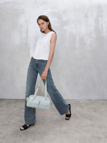 Rachel Multi-Pocket Shoulder Bag, Sea Salt Blue, hi-res
