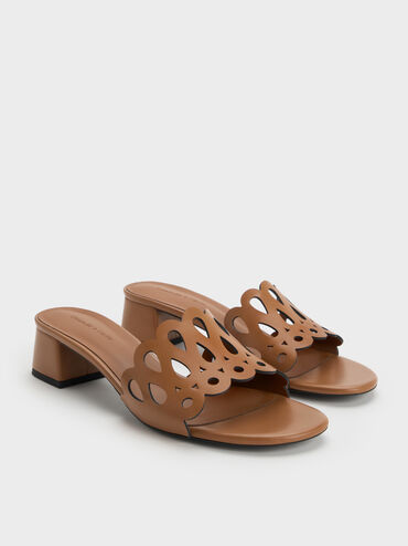 Gi&agrave;y mules cao g&oacute;t Cut-Out, Rượu cognac, hi-res