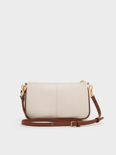 T&uacute;i đeo vai Addison Canvas Knotted-Rope, Taupe Canvas, hi-res