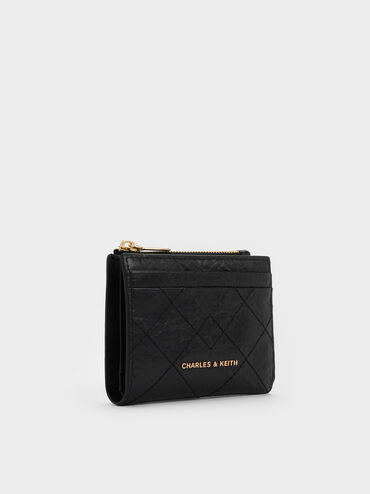 V&iacute; ngắn Duo Quilted đen, Đen, hi-res